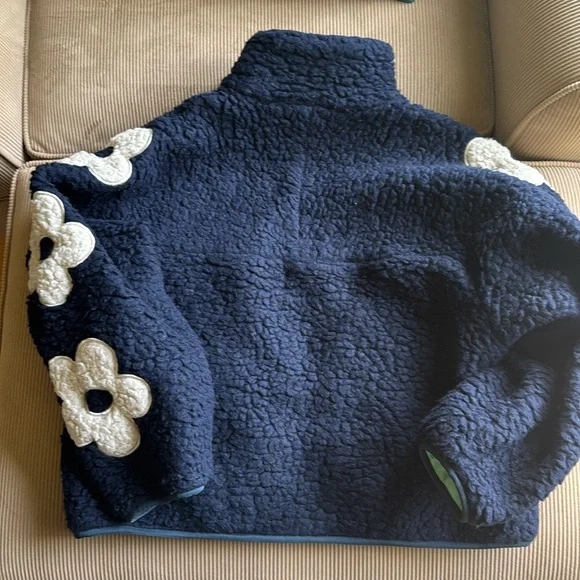 Sandy Liang Grass Fleece in Dark Blue great condition - Picture 2 of 5
